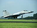 German MiG-29 Fulcrum of JG73 at Laage seen during landing at LWD. 